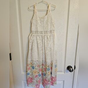 Bonnie Jean Cream Floral Lace Dress